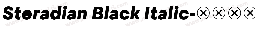 Steradian Black Italic字体转换